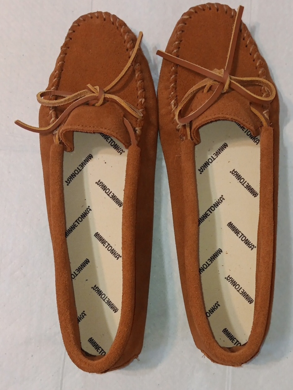 Minnetonka Women's Brown Suede Soft Sole Moccasins 11